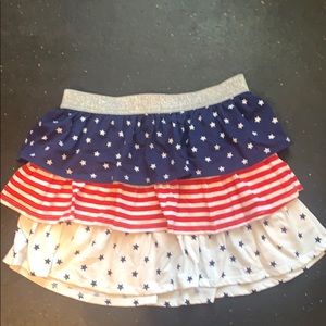 Flag print skirt